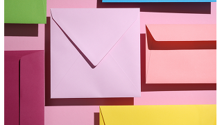 Assorted colorful envelopes