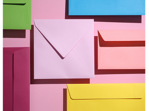 Assorted colorful envelopes