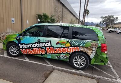 IWM Van wide format vehicle wrap